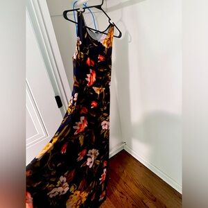 Navy Floral Maxi Dress (Petite)